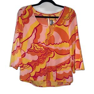 Manuheali'i Blouse Top Flared 3/4 Sleeve